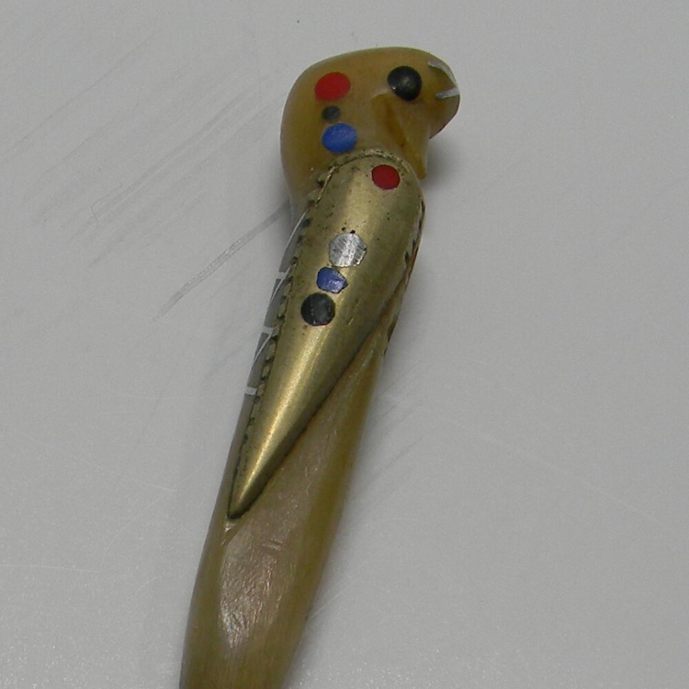 Vintage Bird Silver Horned Phoenix Fingernail File